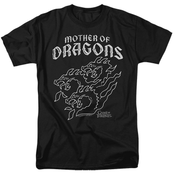 Black men's regular fit t-shirt with Game of Thrones Mother Of Dragons graphic