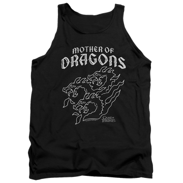 Black men's tank with Game of Thrones Mother Of Dragons graphic