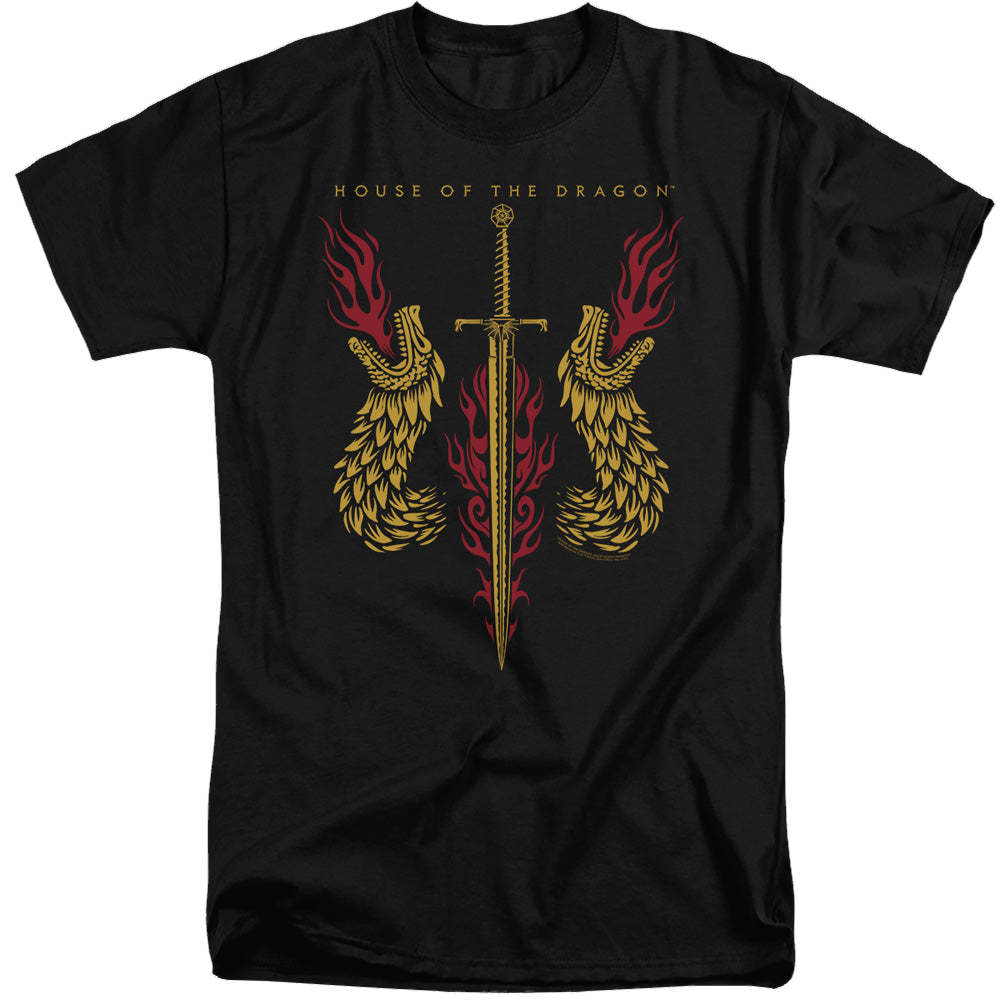 House of the Dragon Sword And Dragon Heads - Men's Tall Fit T-Shirt Men's Tall Fit T-Shirt House of the Dragon   