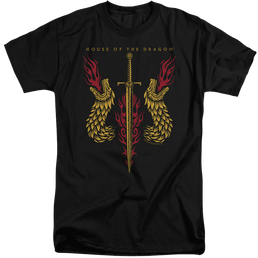 House of the Dragon Sword And Dragon Heads - Men's Tall Fit T-Shirt Men's Tall Fit T-Shirt House of the Dragon   