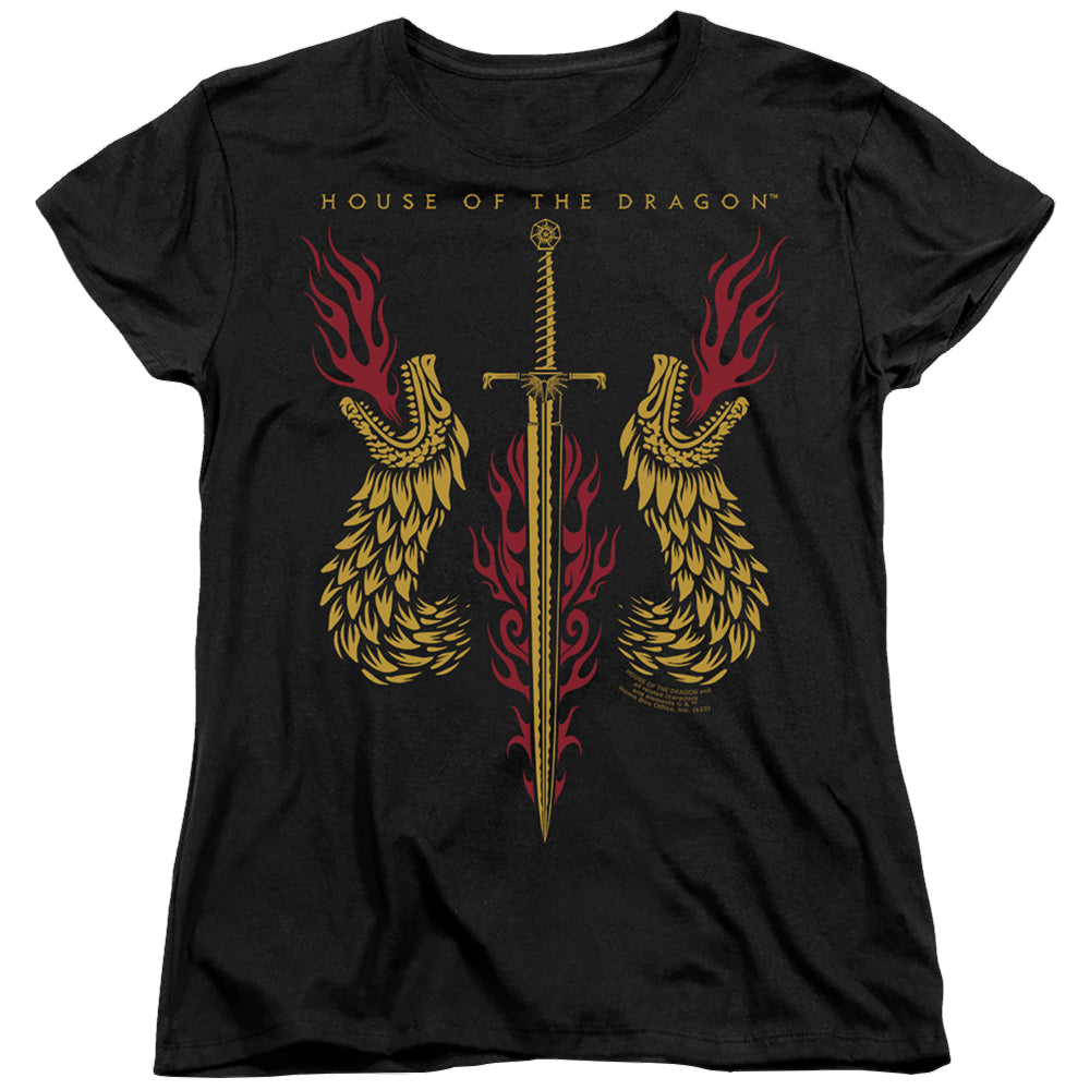House of the Dragon Sword And Dragon Heads - Women's T-Shirt Women's T-Shirt House of the Dragon   