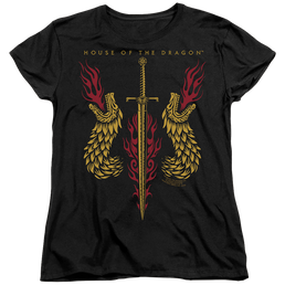 House of the Dragon Sword And Dragon Heads - Women's T-Shirt Women's T-Shirt House of the Dragon   