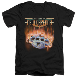 Magic the Gathering Burning Knuckles With Logo - Men's V-Neck T-Shirt Men's V-Neck T-Shirt Magic the Gathering   