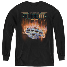 Magic the Gathering Burning Knuckles With Logo - Youth Long Sleeve T-Shirt Youth Long Sleeve T-Shirt Magic the Gathering   