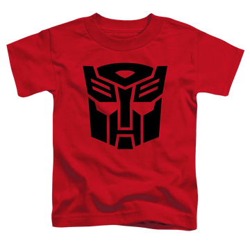 Red toddler t-shirt with Transformers Autobot graphic