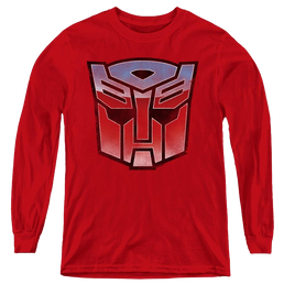 Transformers Vintage Autobot Logo - Youth Long Sleeve T-Shirt Youth Long Sleeve T-Shirt Transformers   