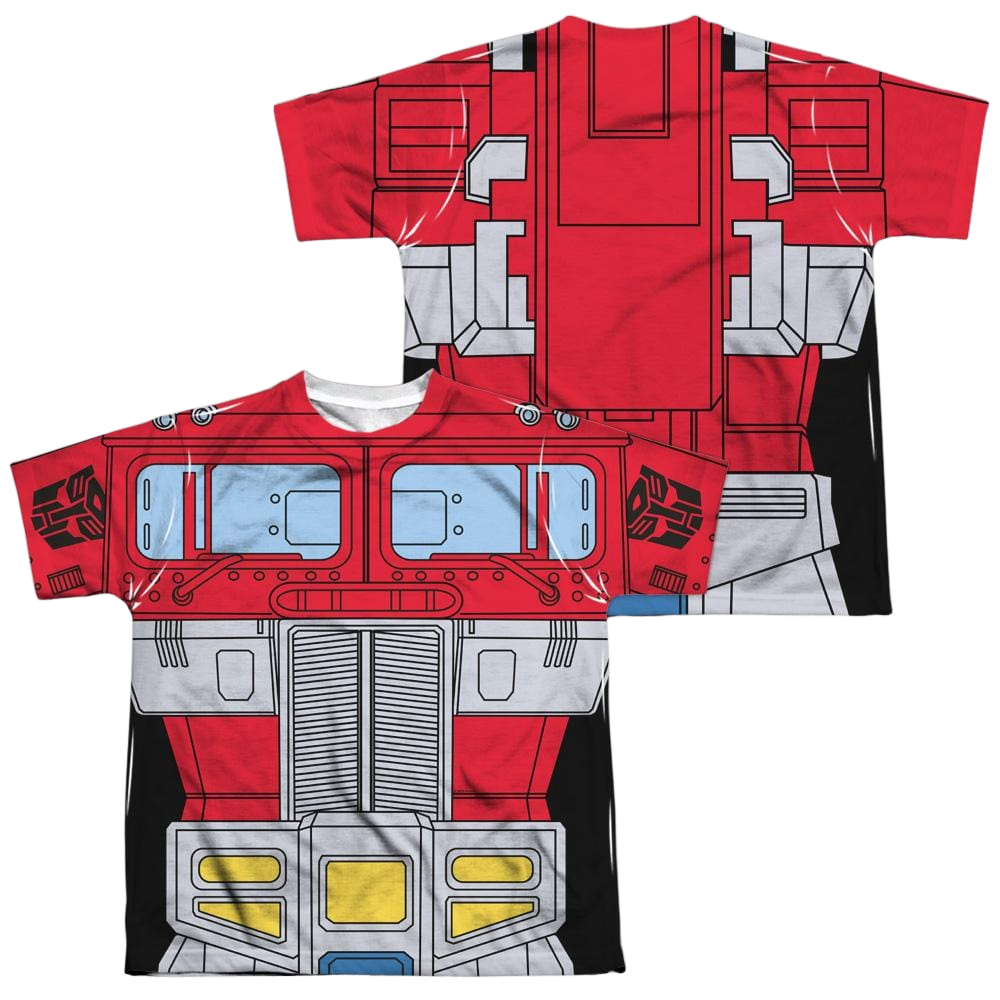Transformers Optimus Prime Costume (Front/Back Print) - Youth All-Over Print T-Shirt Youth All-Over Print T-Shirt (Ages 8-12) Transformers   