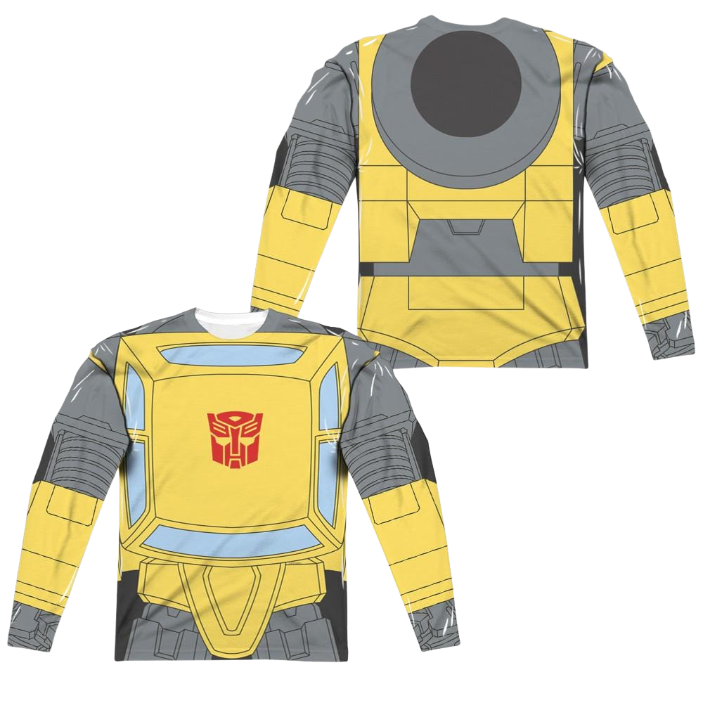 Transformers Bumblebee Costume (Front/Back Print) - Men's All-Over Print Long Sleeve Men's All-Over Print Long Sleeve Transformers   