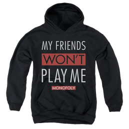 Monopoly My Friends Wont Play Me - Youth Hoodie Youth Hoodie (Ages 8-12) Monopoly   