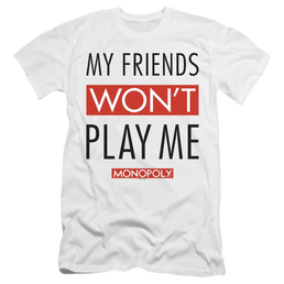 Monopoly My Friends Won't Play Me - Men's Premium Slim Fit T-Shirt Men's Premium Slim Fit T-Shirt Monopoly   