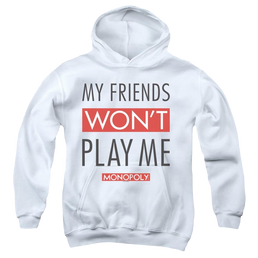 Monopoly My Friends Won't Play Me - Youth Hoodie Youth Hoodie (Ages 8-12) Monopoly   