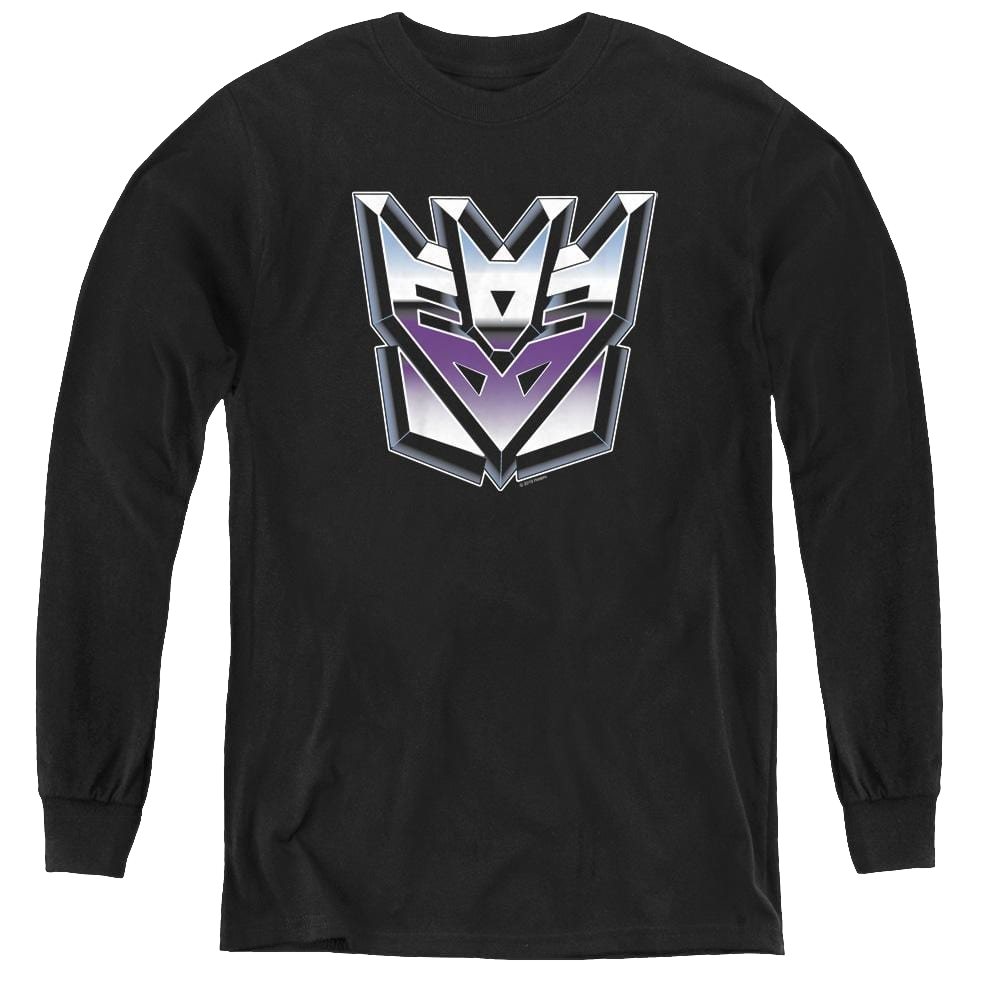 Transformers Decepticon Airbrush Logo - Youth Long Sleeve T-Shirt Youth Long Sleeve T-Shirt Transformers   