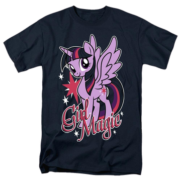 Navy men's regular fit t-shirt with My Little Pony Friendship Is Magic Girl Magic graphic