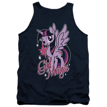 Navy men's tank with My Little Pony Friendship Is Magic Girl Magic graphic