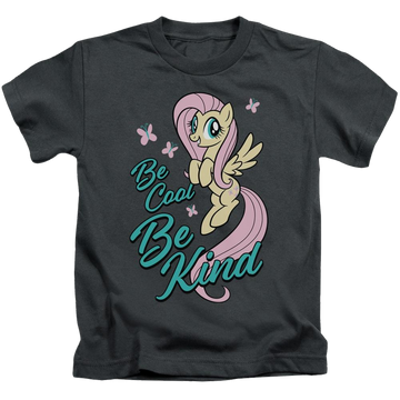 Charcoal kid's t-shirt for ages 4 to 7 with My Little Pony Friendship Is Magic Be Kind graphic