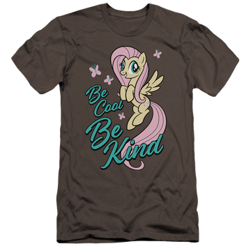 Charcoal men's premium slim fit t-shirt with My Little Pony Friendship Is Magic Be Kind graphic