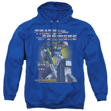 Royal pullover hoodie with Transformers Soundwave graphic