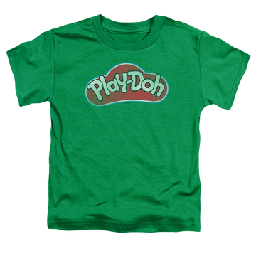 Kelly green toddler t-shirt with Play-doh Lid graphic