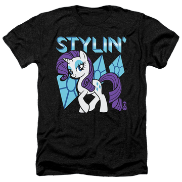 Charcoal men's heather t-shirt with My Little Pony Friendship Is Magic Stylin graphic