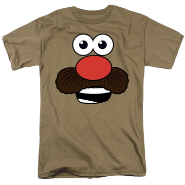 Safari green men's regular fit t-shirt with Mr Potato Head Face graphic