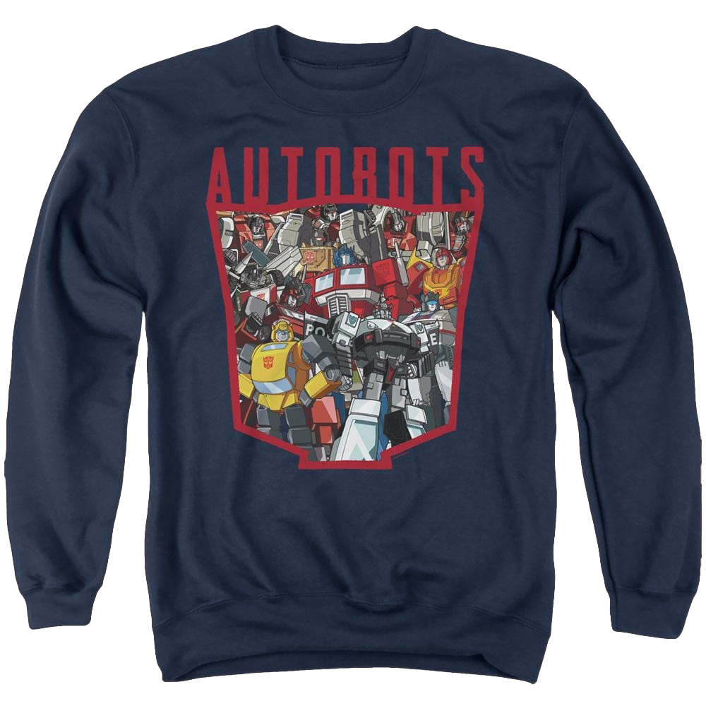 Transformers Autobot Collage - Men's Crewneck Sweatshirt Men's Crewneck Sweatshirt Transformers   