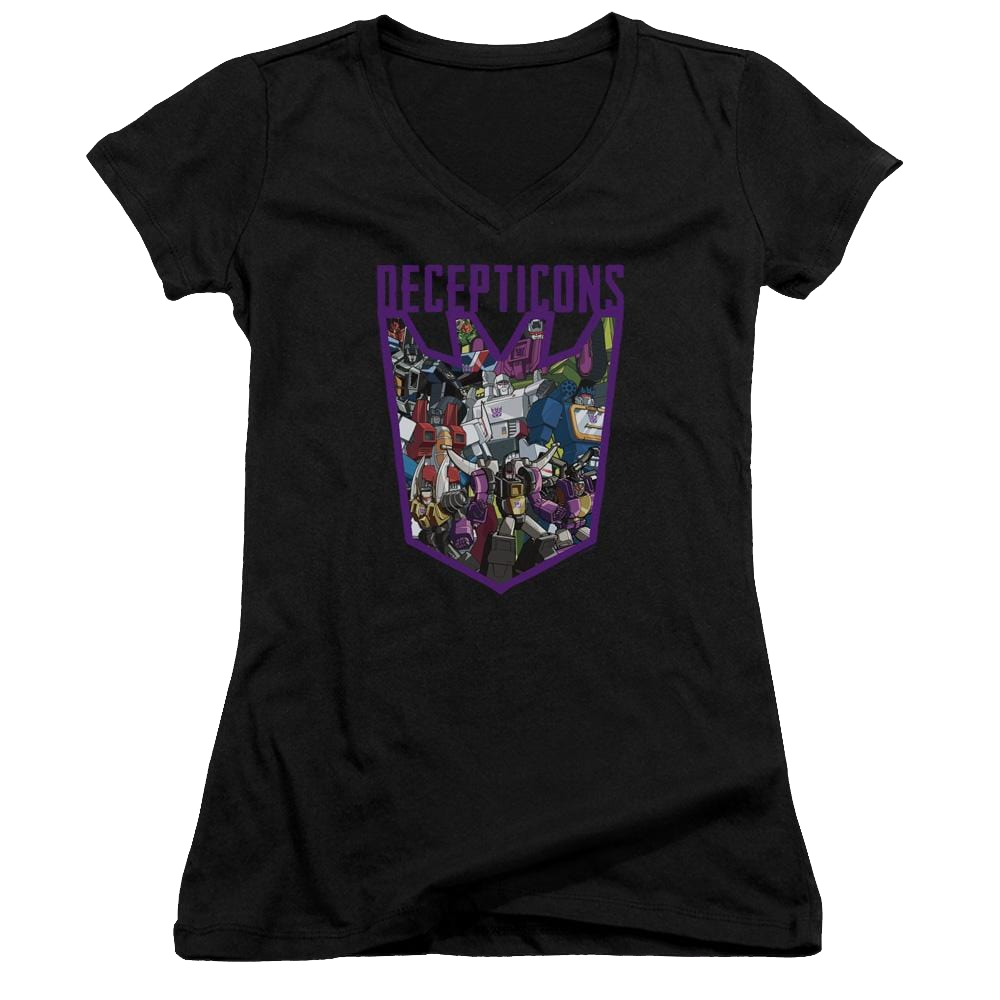 Transformers Decepticon Collage - Juniors V-Neck T-Shirt Juniors V-Neck T-Shirt Transformers   
