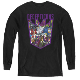 Transformers Decepticon Collage - Youth Long Sleeve T-Shirt Youth Long Sleeve T-Shirt Transformers   