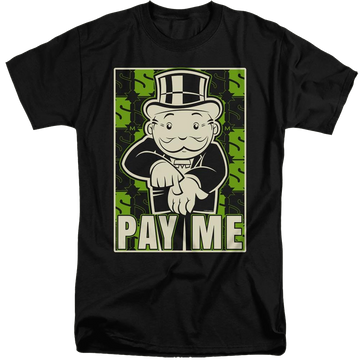 Monopoly Pay Me - Men's Tall Fit T-Shirt Men's Tall Fit T-Shirt Monopoly   