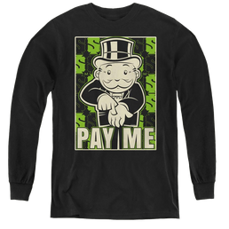 Monopoly Pay Me - Youth Long Sleeve T-Shirt Youth Long Sleeve T-Shirt Monopoly   