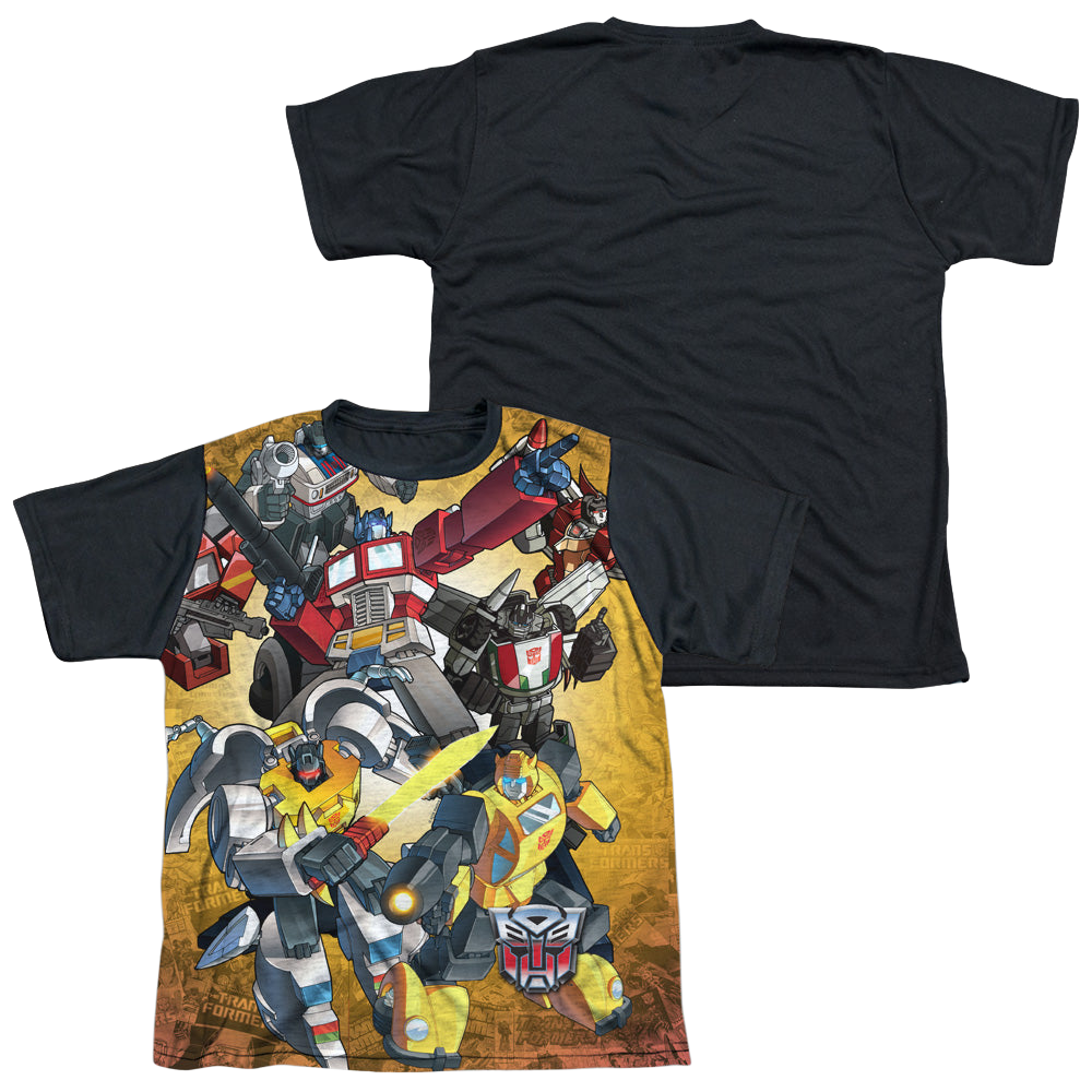 Transformers Autobots V Decepticons - Youth Black Back T-Shirt Youth Black Back T-Shirt (Ages 8-12) Transformers   