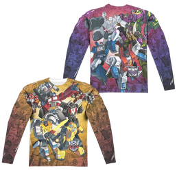 Transformers Autobots V Decepticons (Front/Back Print) - Men's All-Over Print Long Sleeve Men's All-Over Print Long Sleeve Transformers   
