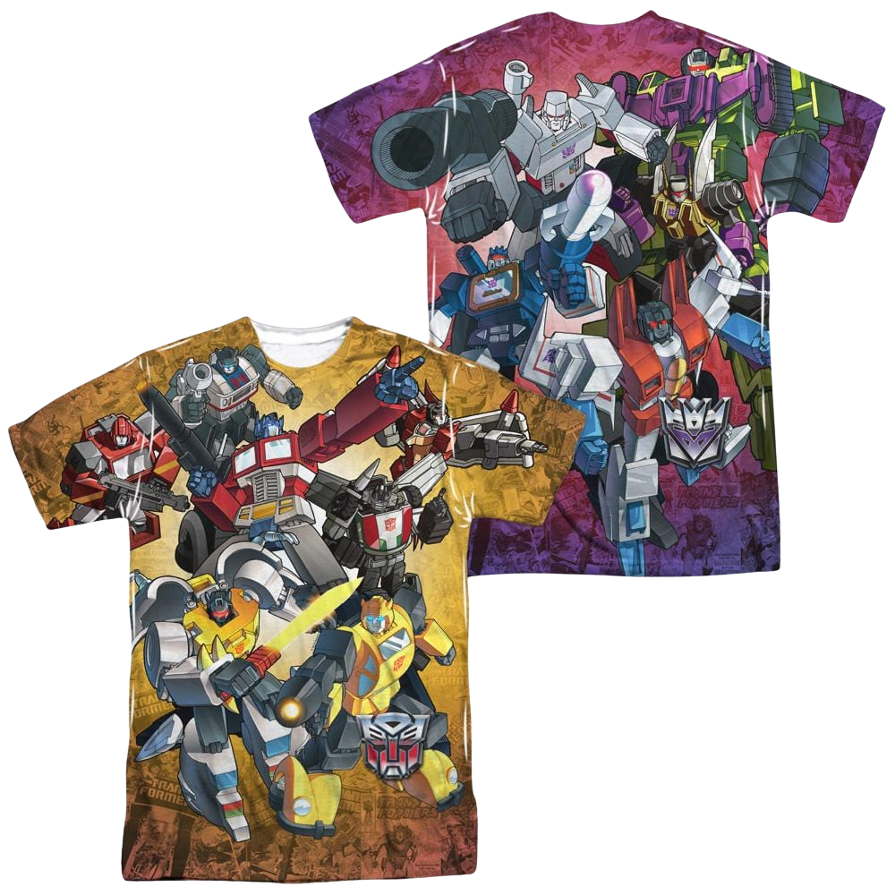 Transformers Autobots V Decepticons (Front/Back Print) - Men's All-Over Print T-Shirt Men's All-Over Print T-Shirt Transformers   