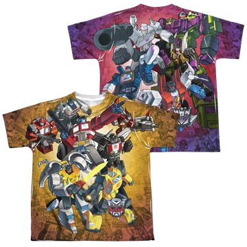 Transformers Autobots V Decepticons youth all-over print t-shirt for ages 8 to 12