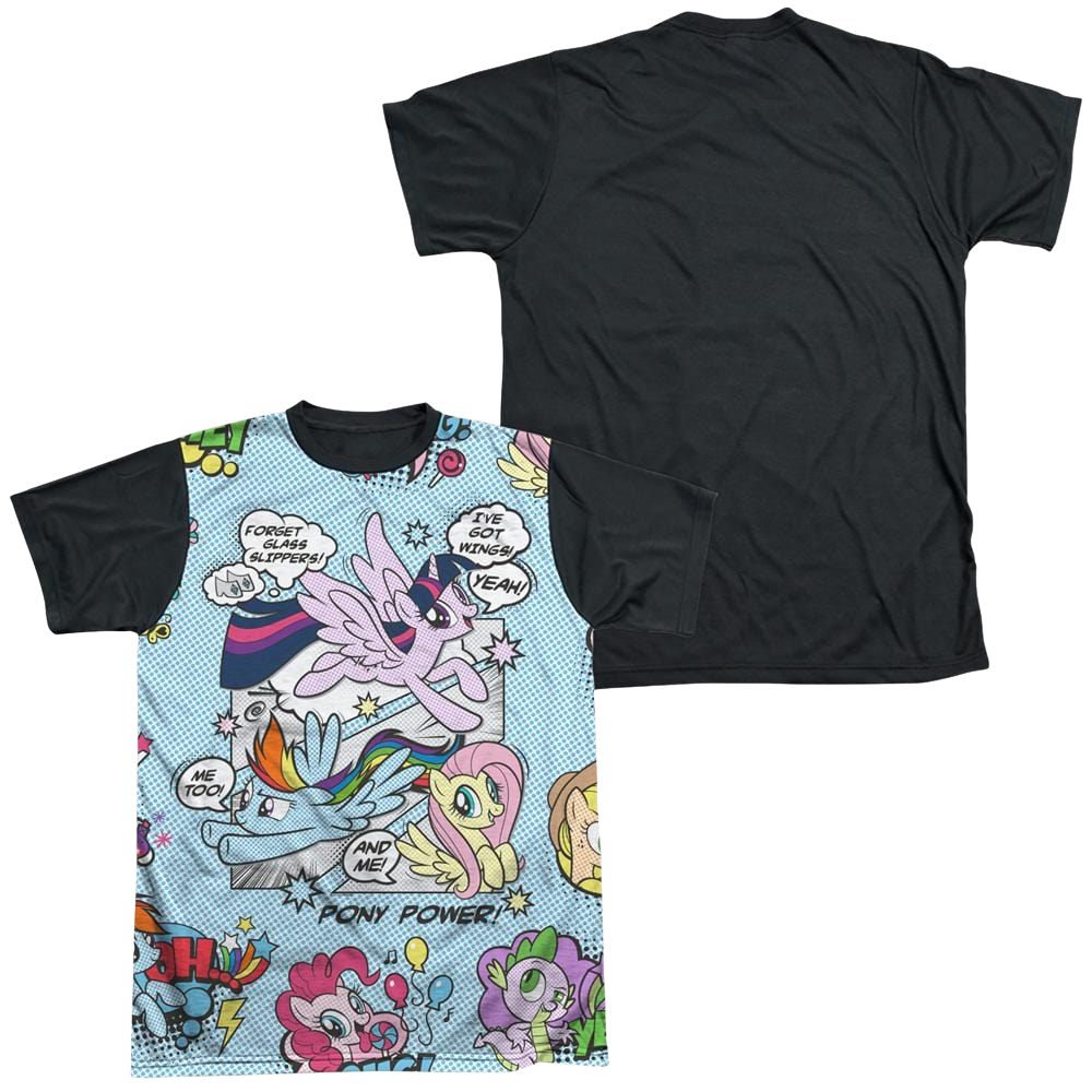 My Little Pony Friendship Is Magic Pony Comic - Men's Black Back T-Shirt Men's Black Back T-Shirt My Little Pony   