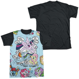 My Little Pony Friendship Is Magic Pony Comic - Men's Black Back T-Shirt Men's Black Back T-Shirt My Little Pony   