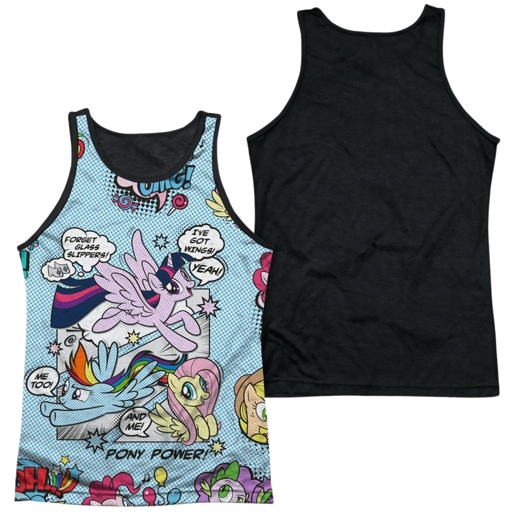 My Little Pony Friendship Is Magic Pony Comic - Men's Black Back Tank Top Men's Black Back Tank My Little Pony   