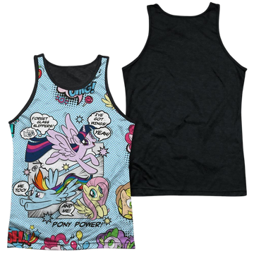 My Little Pony Friendship Is Magic Pony Comic men's black back tank