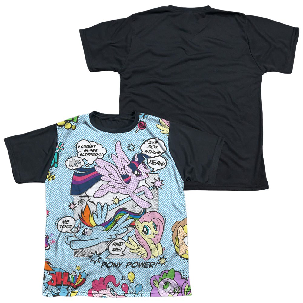 My Little Pony Friendship Is Magic Pony Comic - Youth Black Back T-Shirt Youth Black Back T-Shirt (Ages 8-12) My Little Pony   