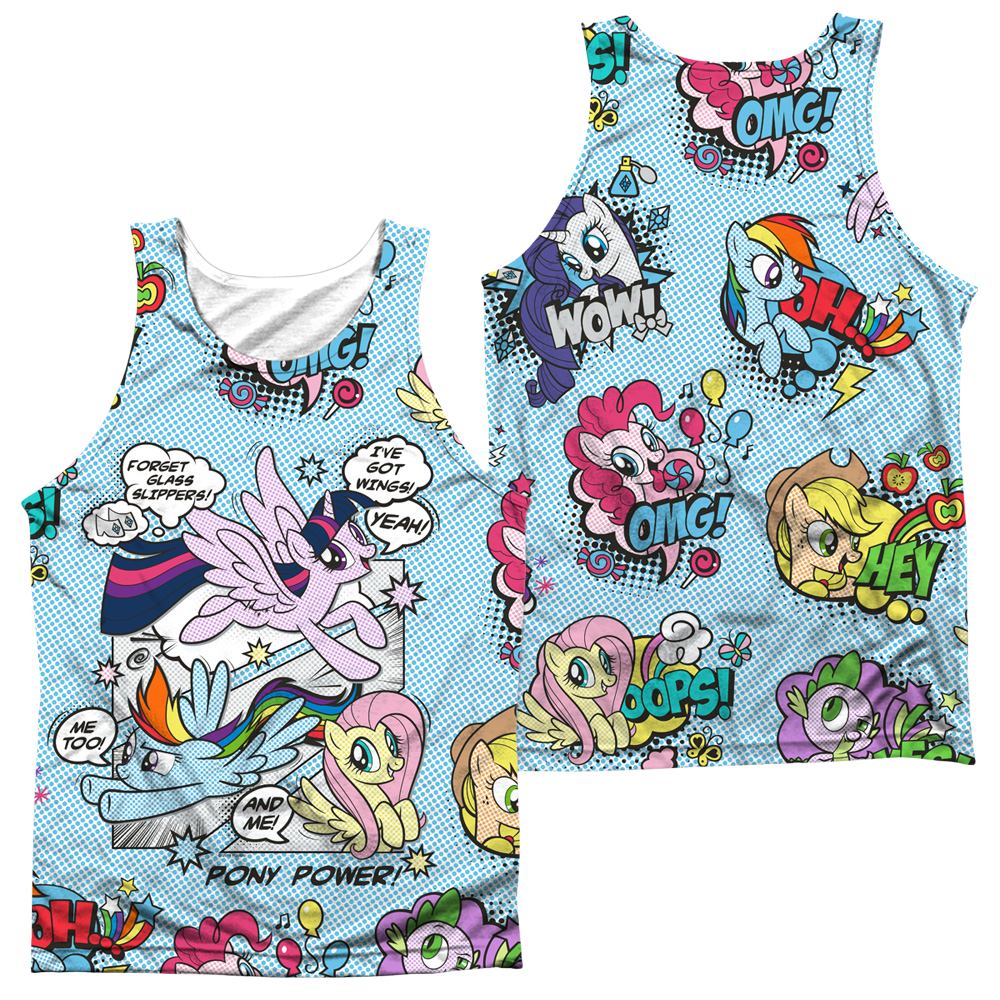 My Little Pony Friendship Is Magic Pony Comic (Front/Back Print) - Men's All Over Print Tank Top Men's All Over Print Tank My Little Pony   