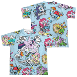My Little Pony Friendship Is Magic Pony Comic (Front/Back Print) - Youth All-Over Print T-Shirt Youth All-Over Print T-Shirt (Ages 8-12) My Little Pony   
