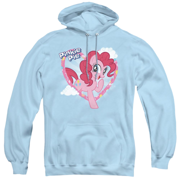 Light blue pullover hoodie with My Little Pony Friendship Is Magic Pinkie Pie graphic