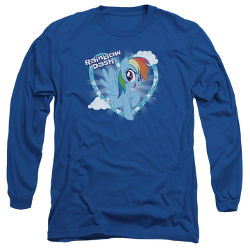 Royal men's long sleeve t-shirt with My Little Pony Friendship Is Magic Rainbow Dash graphic