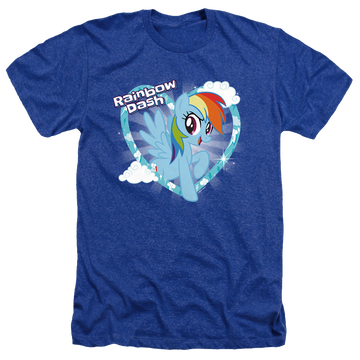 Royal men's heather t-shirt with My Little Pony Friendship Is Magic Rainbow Dash graphic