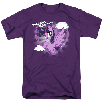 Purple men's regular fit t-shirt with My Little Pony Friendship Is Magic Twilight Sparkle graphic