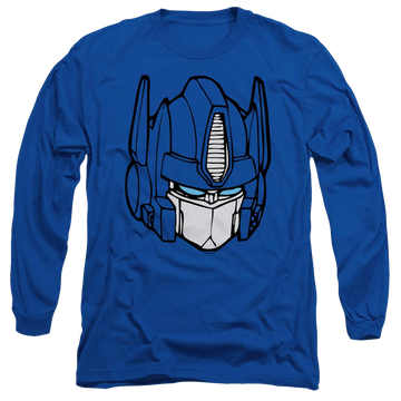 Royal men's long sleeve t-shirt with Transformers Optimus Head graphic