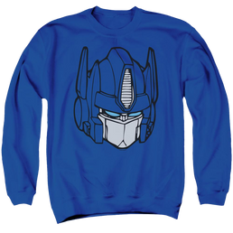 Transformers Optimus Head - Men's Crewneck Sweatshirt Men's Crewneck Sweatshirt Transformers   