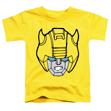 Yellow toddler t-shirt with Transformers Bumblebee Head graphic