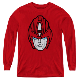 Transformers Hot Rod Head - Youth Long Sleeve T-Shirt Youth Long Sleeve T-Shirt Transformers   