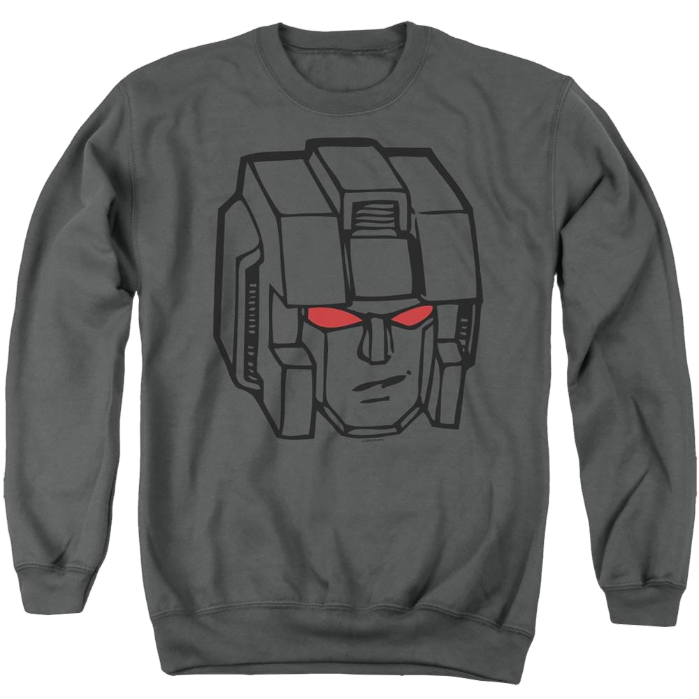 Transformers Starscream Head - Men's Crewneck Sweatshirt Men's Crewneck Sweatshirt Transformers   