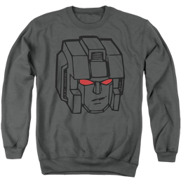 Transformers Starscream Head - Men's Crewneck Sweatshirt Men's Crewneck Sweatshirt Transformers   